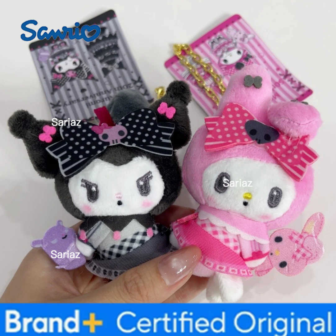 Sanrio Kawaii 50th Anniversary Limited My Melody Plush Doll Keychain Kuromi Stuffed Keyring Girly Backpack Pendant Bestie Gifts H251225