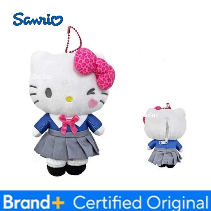 Sanrio Hello Kitty Jk Uniform Tanned Cute Girl Glasses Exquisite Plush Pendant Doll Cute Kt Cat Girl Cartoon Bag Decor Toys Gift H251225