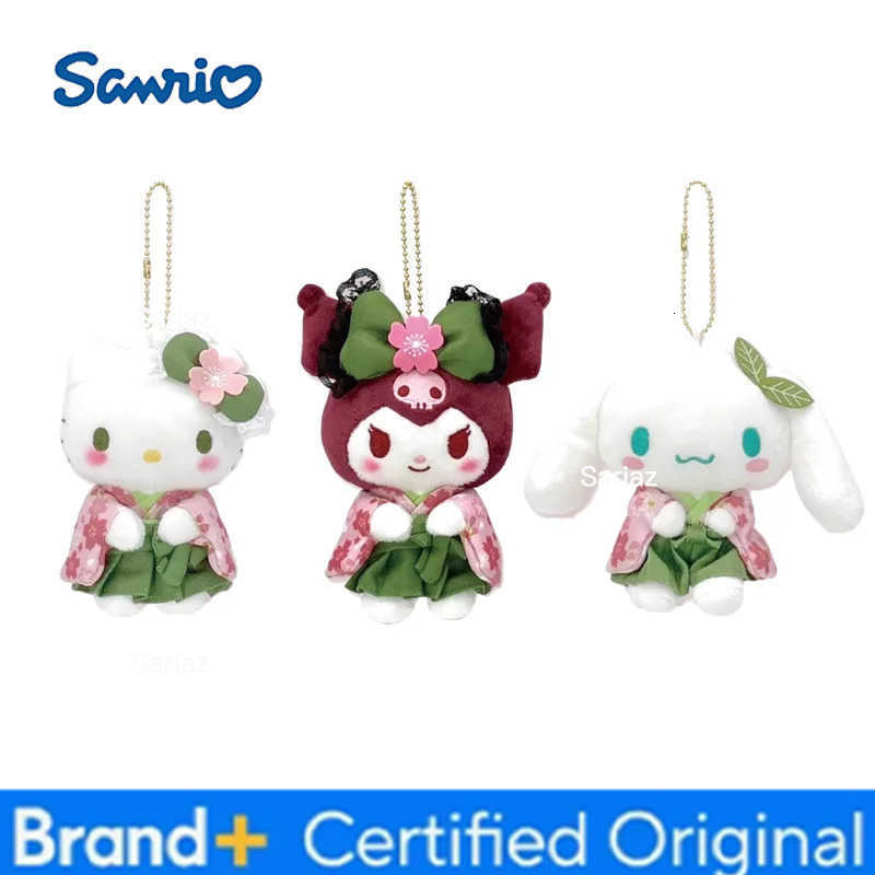 Sanrio kimono Plush Toys Hellokitty Cinnamoroll Kuromi Pendant Bag Accessories Keychain Bag Car Pendant Valentines Day Gift H251225