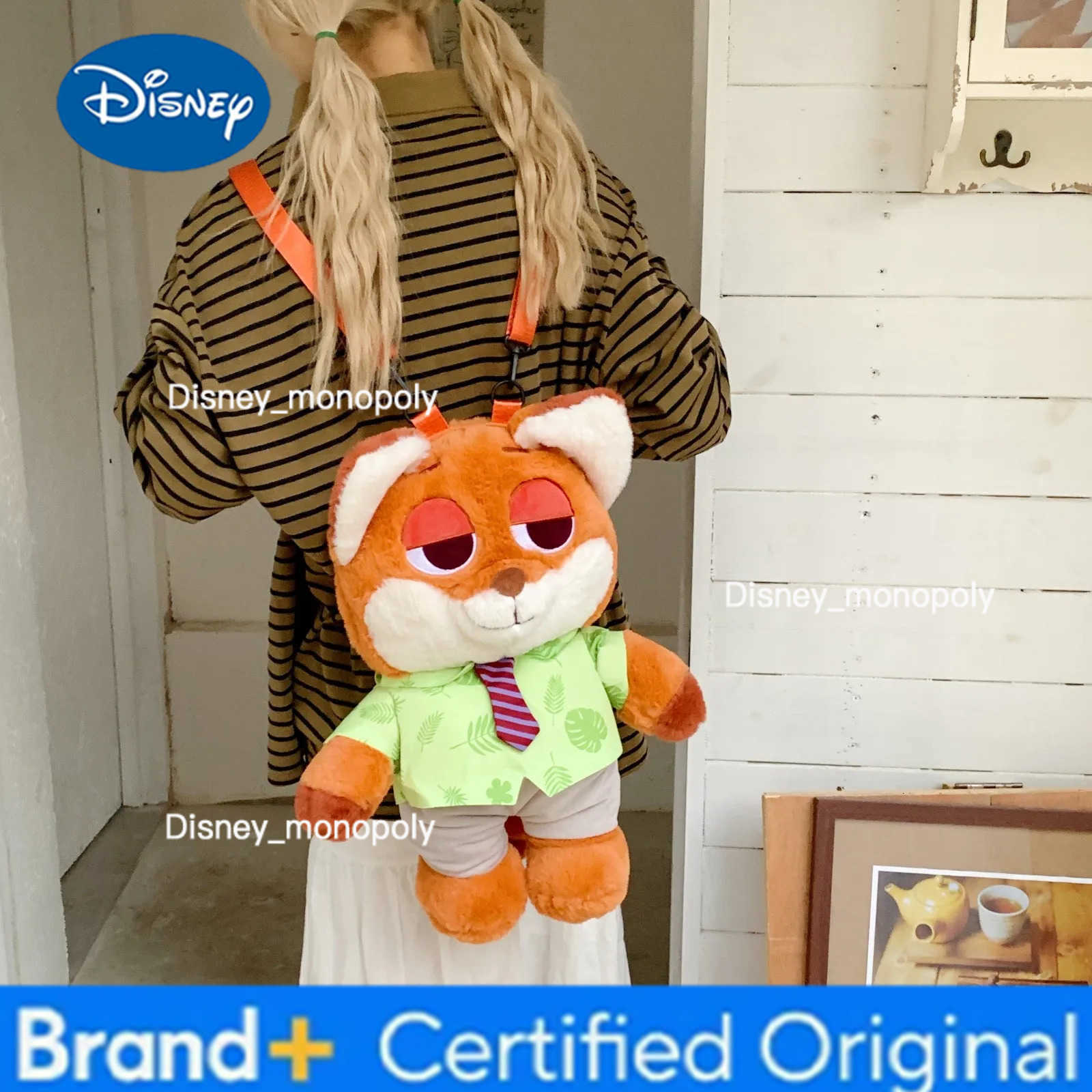 Disney 2026 New Zootopia JudyNick Plush Movie Merchandise Backpack Cartoon Large-Capacity Backpack Kindergarten Bag Child Gift H251225