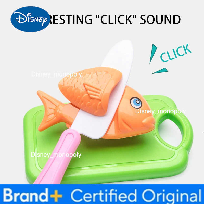 Disney Play House Simulation Toys Early Education Girls Boys Gifts Educational Toy Plastic Kitchen Toy Set Cut Fruit and Vegetable Food H251225