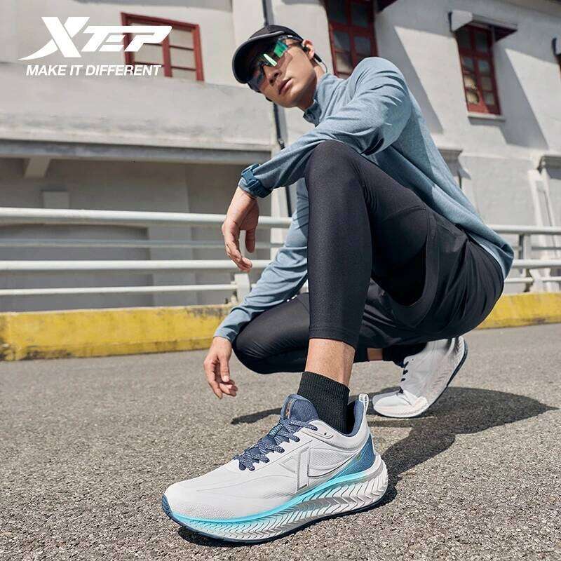 Xtep Running Shoe For Men Breathable Lightweight Comfortable Shock Absorption Wear-Resistant Rebound Soft Sneakers 875419110012 X251225