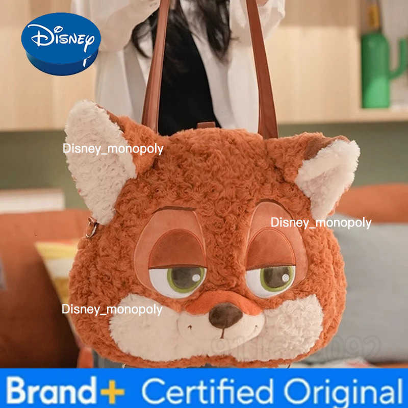Disney Judy Nick New Womens Doll Plush Backpack Fashion Trend Womens Shoulder Bag 3D Cartoon Multifunctional Womens Bag H251225