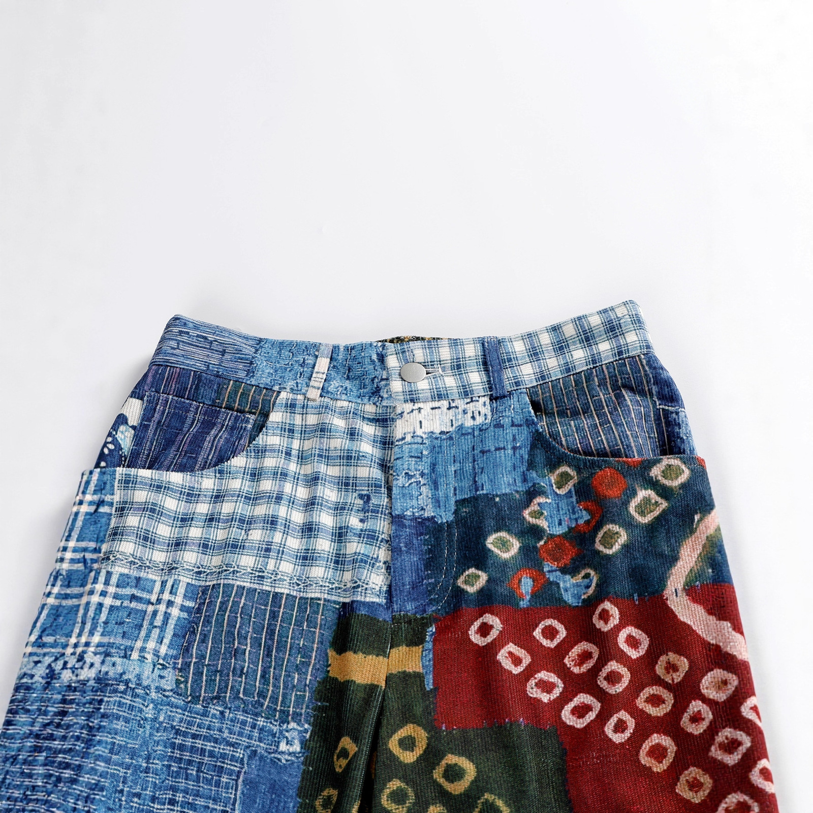 Womens Spring Patchwork Denim Big Flare Pants Vintage Zipper Streetwear Pocket Wide Leg Tassels Mid-Waist Jeans Pants 240822