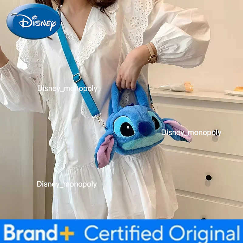 Disney New Lilo Stitch Toy Kawaii Plush Messenger Bag Girl Tote Bag Anime Plush Backpack Kids Cartoon Plush Soft Bag Gifts H251225