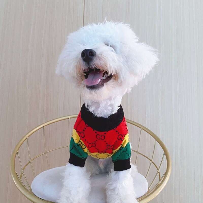 Autumn Winter Pet Trendy Sweater Comfortable Warm Small Medium Dogs Cats Clothes Teddy Bichon Schnauzer Corgi
