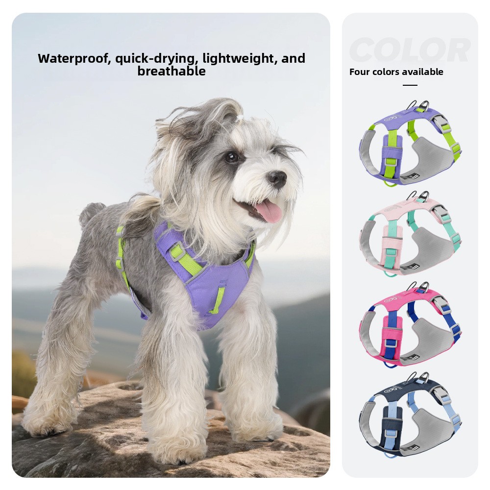 Lightweight Durable Water-resistant Pet Vest with Easy Adjustments for Active Outings