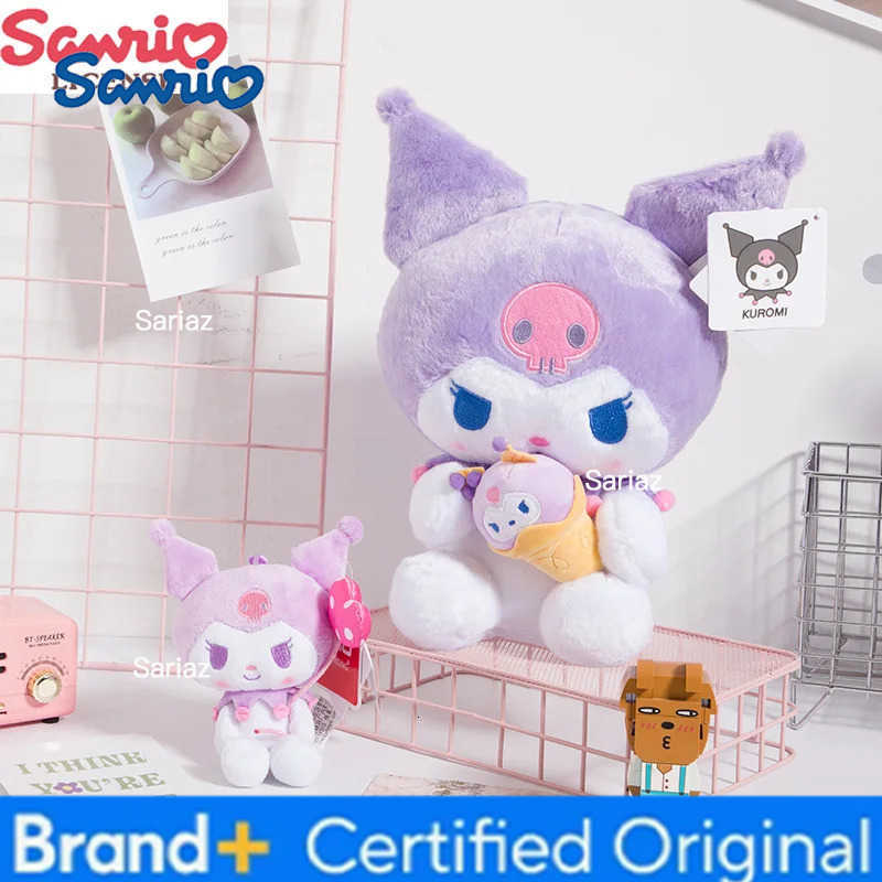 Sanrio Cute Kuromi With Hat Icecream Balloon Plush Toys Cartoon Stuffed Dolls Sofa Table Car Plush Decoration Girls Plush Pillow H251225