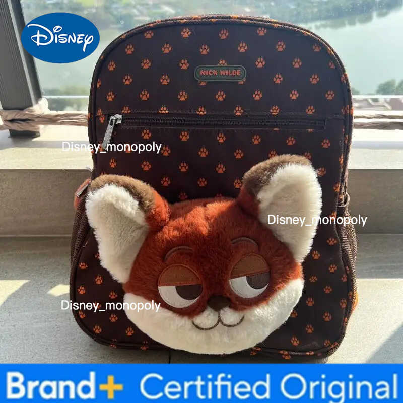 Disney New Nick Judy Backpack Kawaii Cartoon Crazy Animal City Judy Nick Plush Toy Student Print Backpack Girl Gift H251225