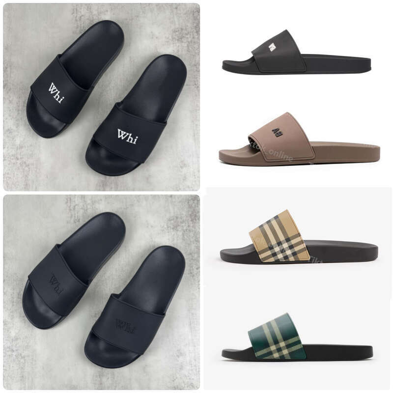 Designer Fashion Slipper Vintage Printing Tartan Sandal Casual Shoes Rubber Sliders Summer Outdoors Womens Mens Beach Flat Mule Travel Plaid Sandale off sneaker
