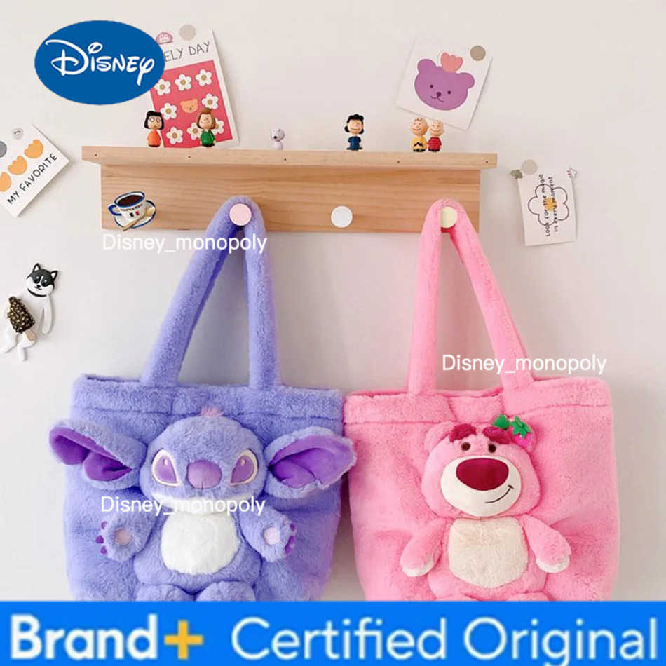 Disney 6pcs S-titch Bear Handbag Fashionable Simple Shoulder Bag Cute Casual Cartoon Bag For Birthday Gift 3527cm H251225