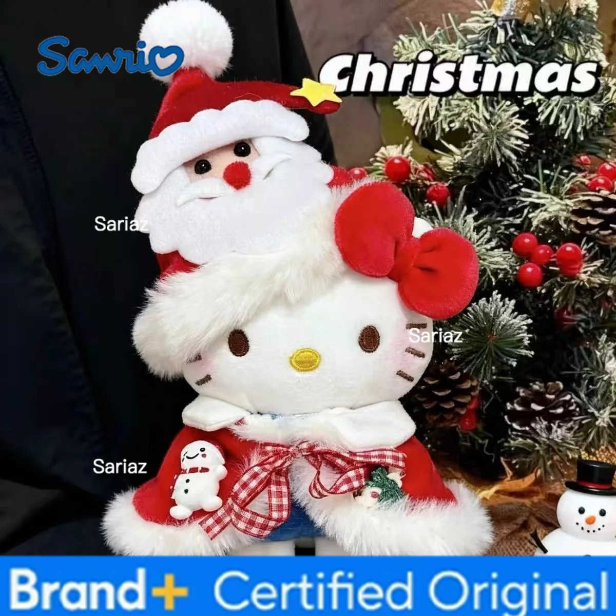 Sanrio Genuine Hello Kitty Christmas limited KT Cat Plush Keychain Bag Keychain Couple Best Friend Girl Birthday Christmas Gifts H251225