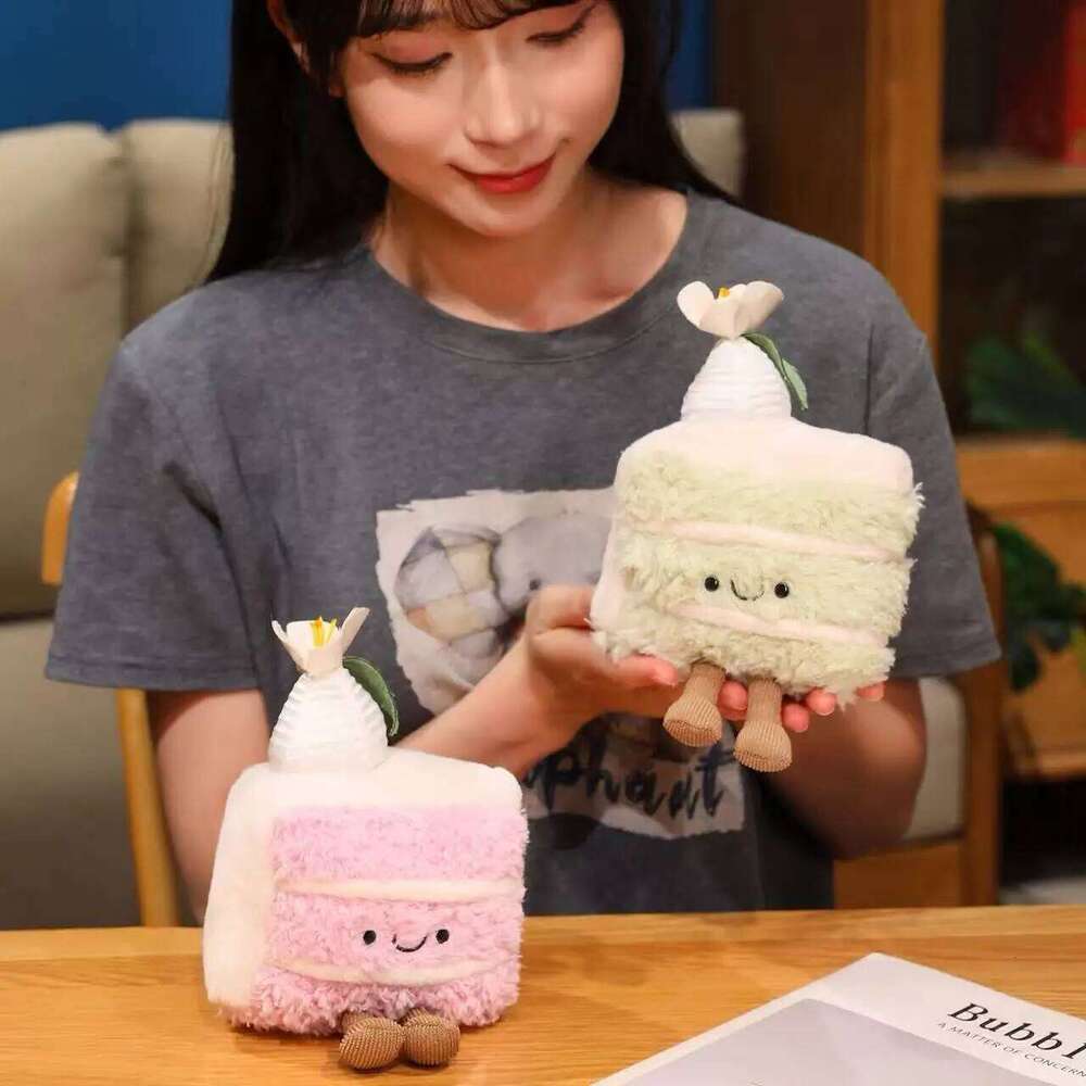 The latest sliced cake series Kawaii stuffed plush toy cartoon anime cute pillows children's birthday gifts fun dolls X251225