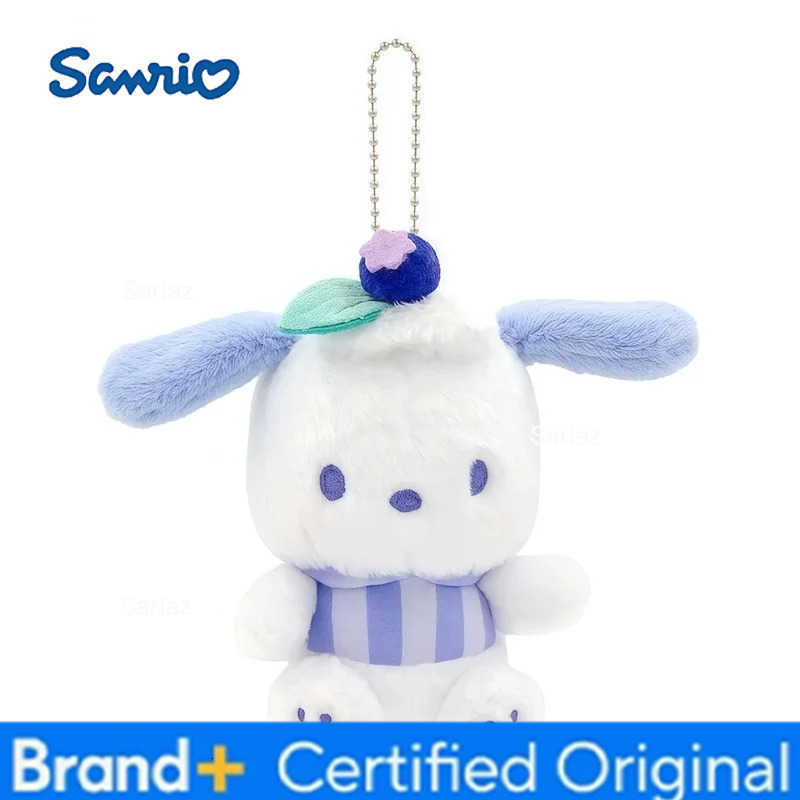 Sanrio 10CM Anime Cinnamoroll My Melody Kuromi Plush Doll Keychain PP Cotton Stuffed Doll Kawaii School Bag Pendant Gift H251225