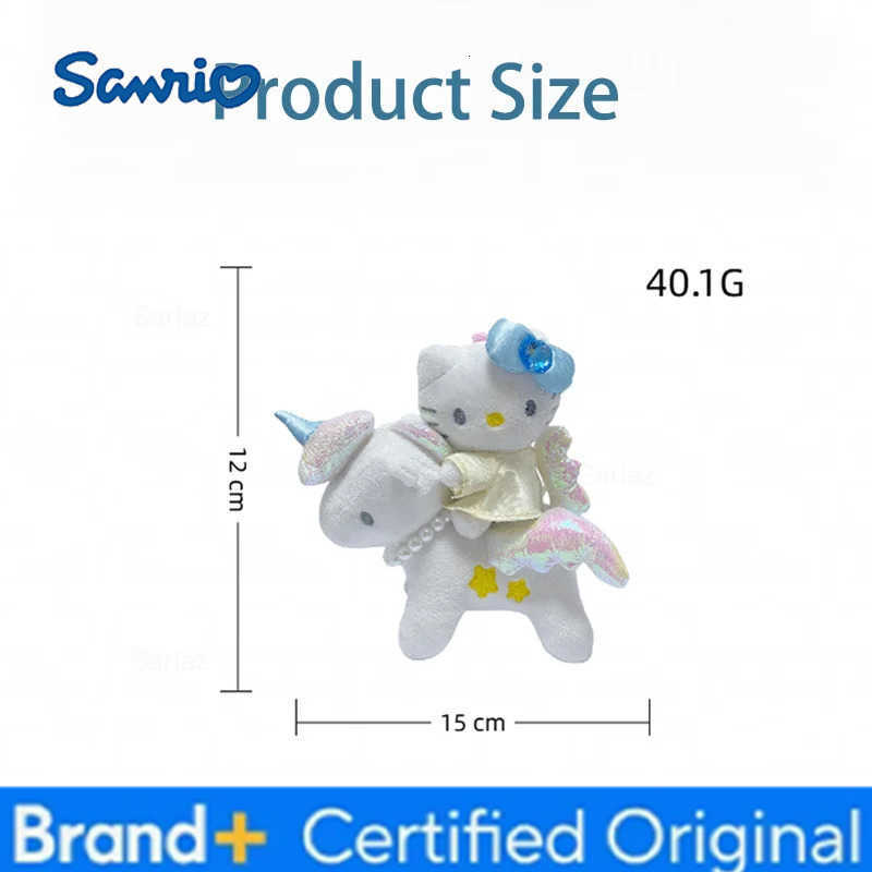 Sanrio Hello Kitty Riding Unicorn Plush Toys Doll cute cartoon Keychain Exquisite backpack decoration Christmas gift H251225