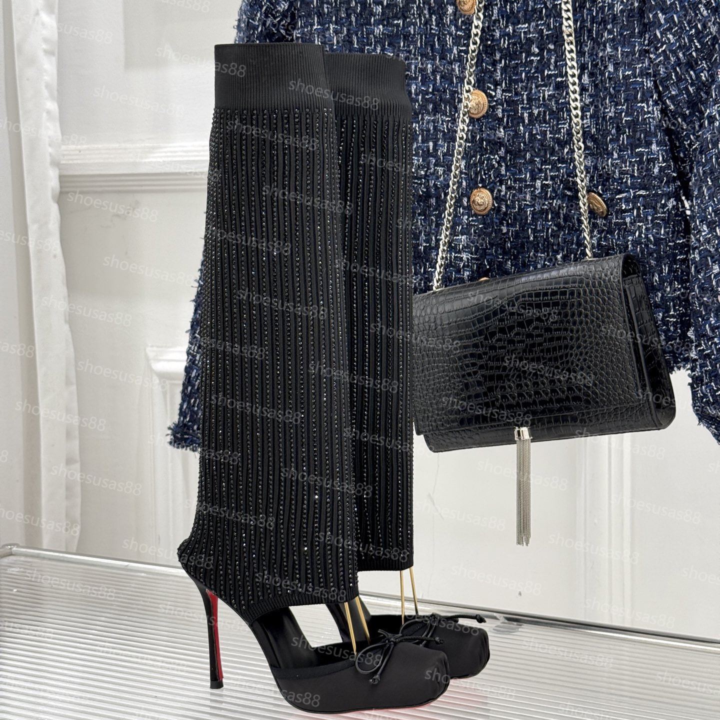 Dress Shoes Designer Women Hight Heel Cassia Lace Up Pump Platform Top Quality Satin Slingback Crepe Satin Mesh Cassia Annmac Pumps