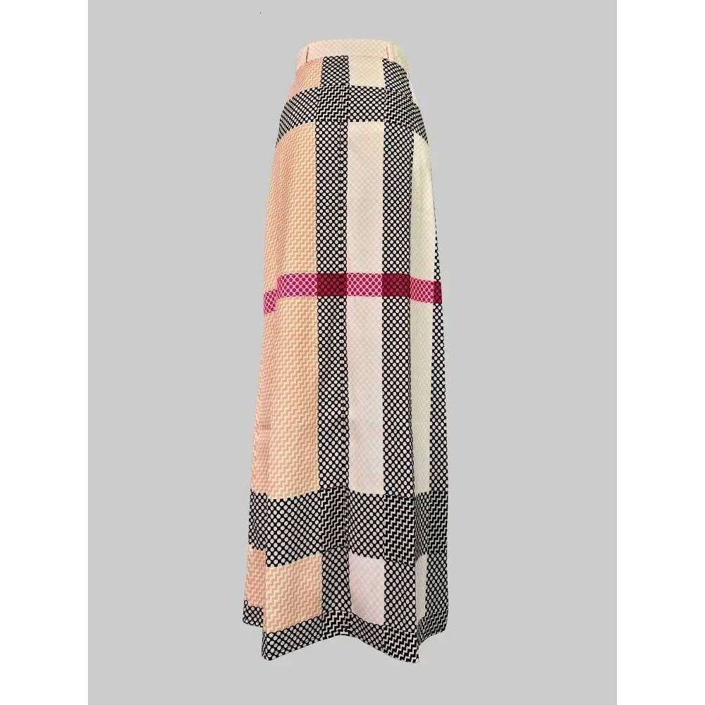 Designer Clothes Plaid Skirts For Women Printed Skirt Casual Khaki High Waisted Loose Spring Summer Fashion Bottoms Female Clothing Hot Selling