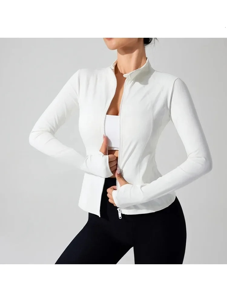 Full Zipper Windproof Winter Outdoor Gym Fitness Coats Womens Jackets 251225