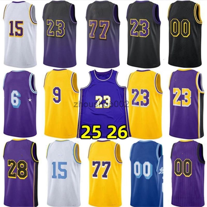 25 26 Custom Basketball Jerseys Lukaa Doncic James Bronny James Jr Austin Reaves Rui Hachimura Dalton Knech Gabe Vincent Deandree Ayton Jaxson Hayes Bryant Jersey