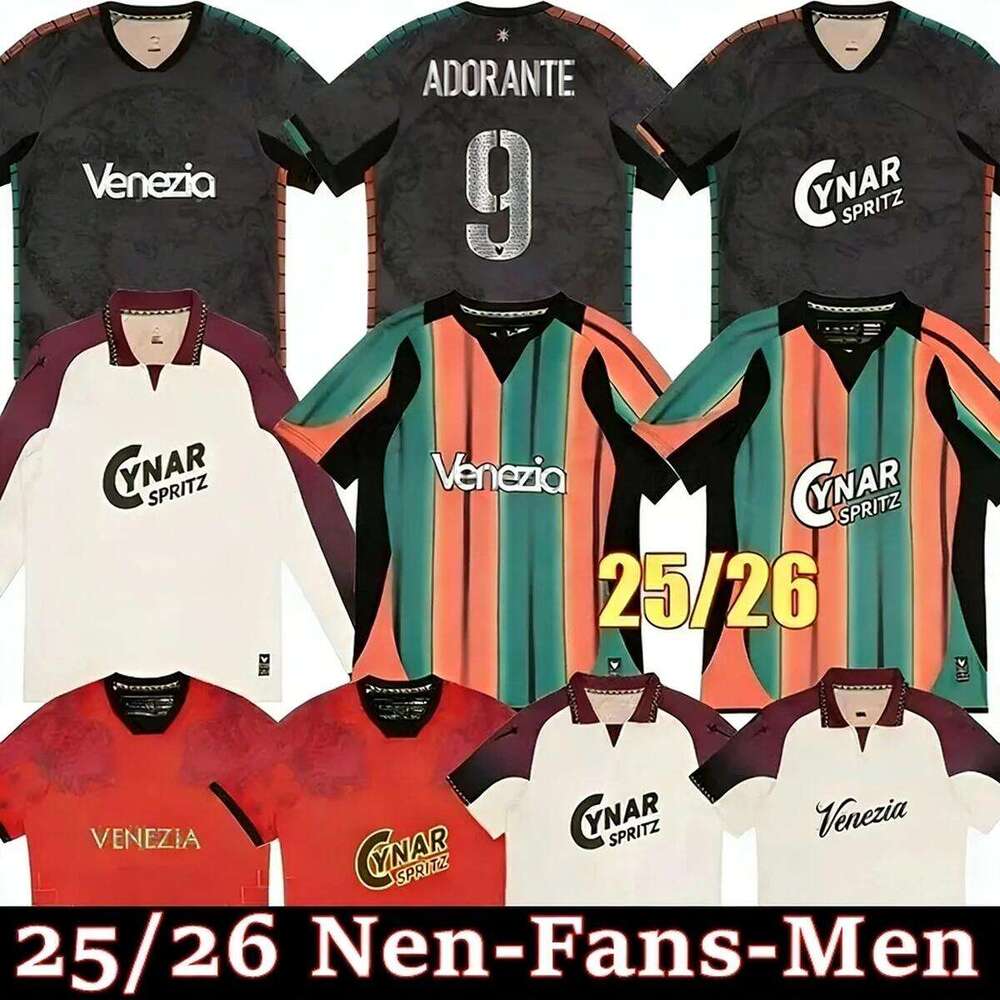 25 26 Venezia FC soccer Jerseys ZAMPANO YEBOAH 2025 2026 Venice Home away DUNCAN BUSIO ORISTANIO Football shirts NICOLUSSI POHJANPALO ELLERTSSON Maglia