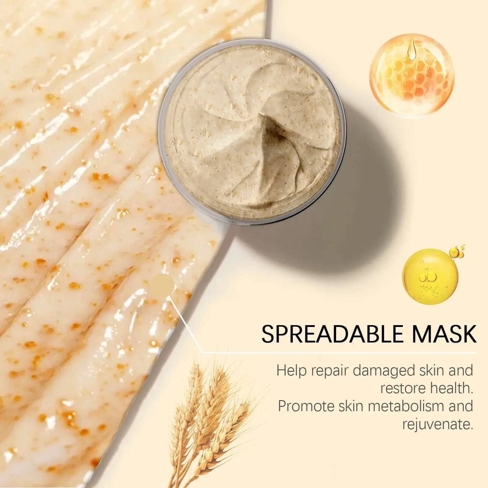 Bestseller Rice & Honey Face Moisturizing Fade Dark Spot Repair Brightening Shrink Pore Hydrating Mask Glowing Skin Care ddmySat