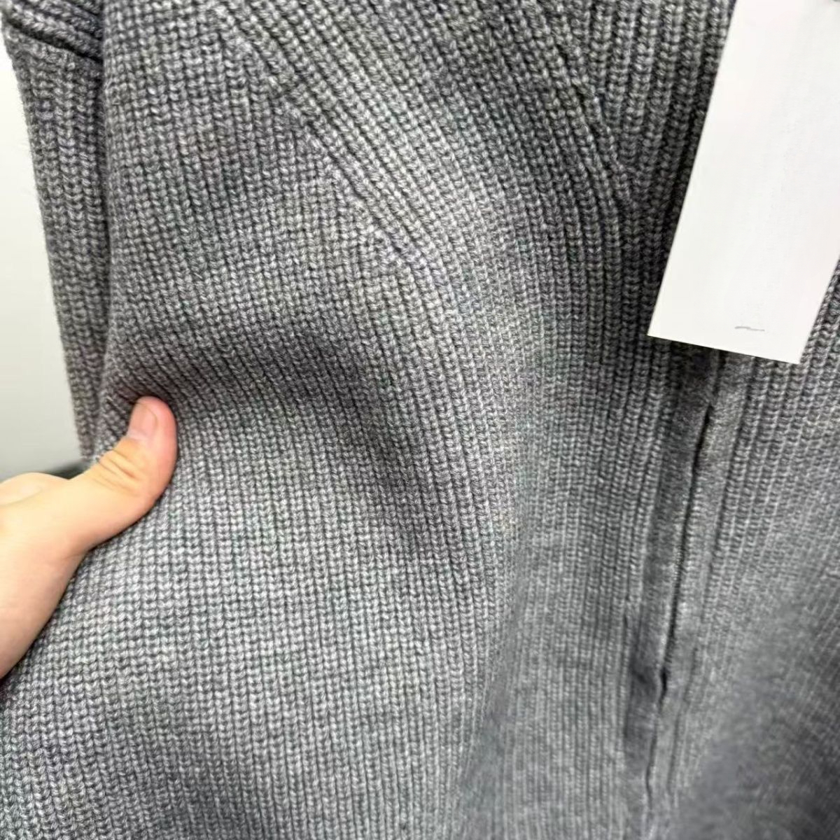 Embroidered Unisex Loose Letter Jacket New Zipper Stand Collar Sweater Red Same Style Knitted Top Cardigan Knitwear