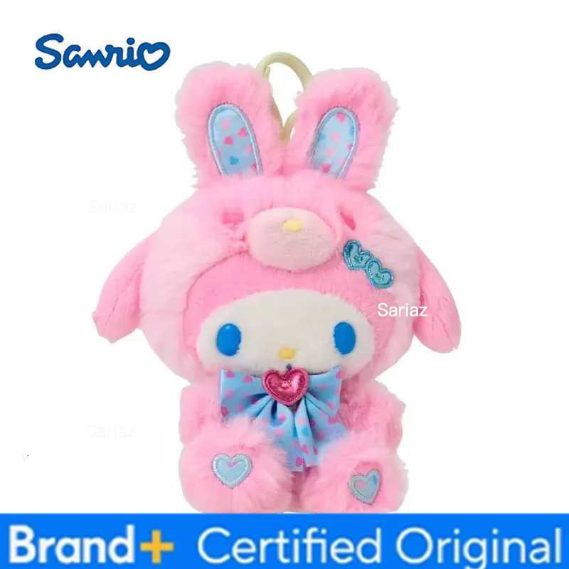 Sanrio Kuromi My Melody Plush Toy Kawaii Keychain Easter Rainbow Rabbit Hello Kitty Cinnamoroll Backpack Pendant Decoration Gift H251225