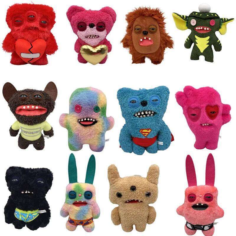 New Fuggler Plush Toys Funny Tooth Annoyed Alien Crazy Rabbit Mcgoo Wide-Eyed Monster Peluche Dolls Gifts X251225