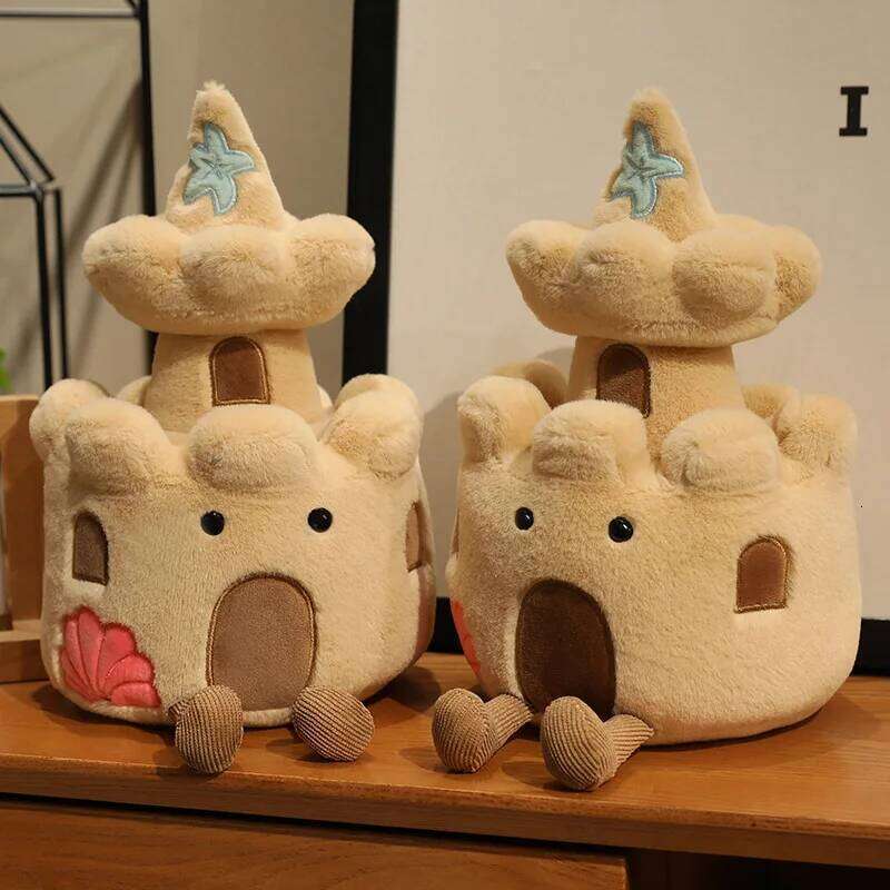 High Quality Brown Fortress Lighthouse Plush Office Decor Soft Baby Comfort Dolls Birthday Christmas Gifts For Kids X251225