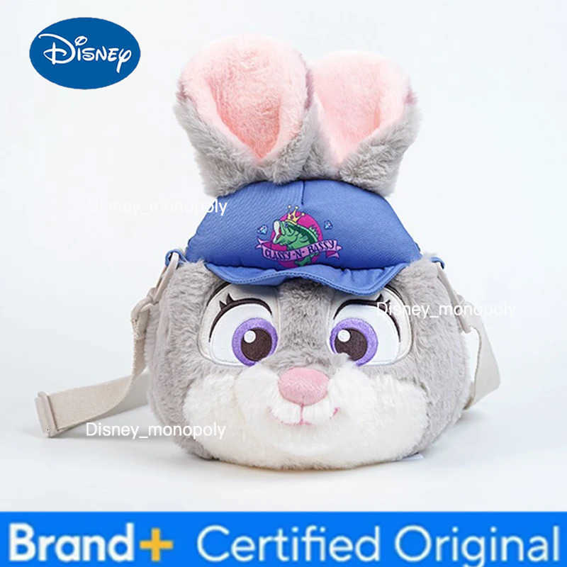 Disney Zootopia Judy Nick Hooded Plush Crossbody Bag Cute Soft Shoulder Bag Travel Shopping Birthday Holiday Gift for Girls H251225