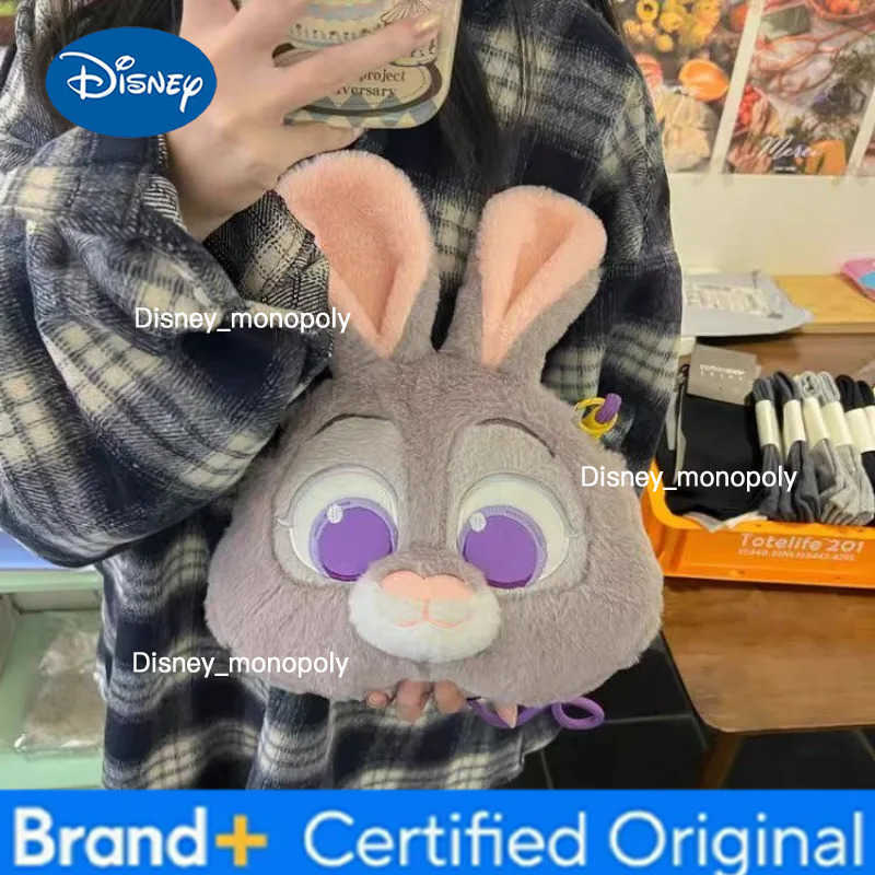 Disney Kawaii Zootopia Cartoon Crossbody Bag Judy Nick Big Headed Bag Crossbody Plush Bag for Cosplay Costumes Accessories Gift H251225