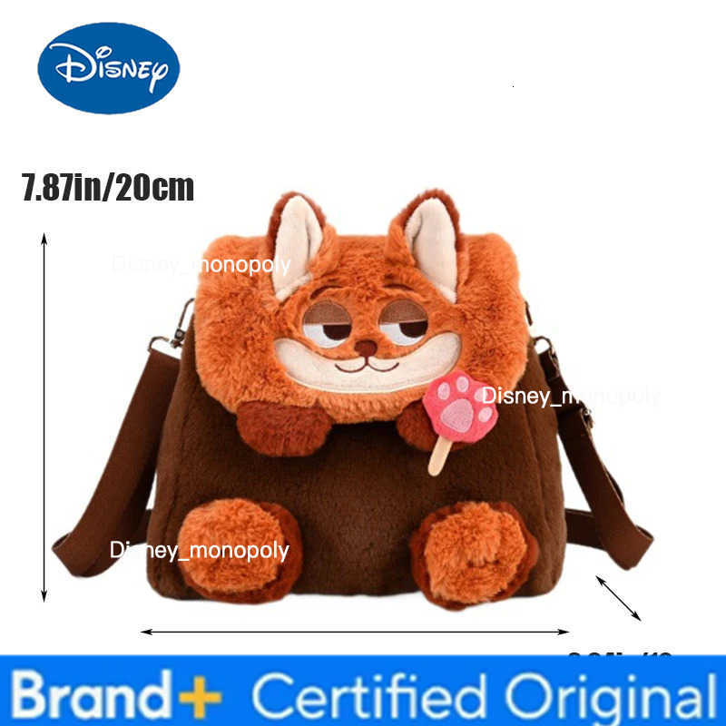 Disney New Zootopia Backpack Plush Nick Judy Cartoon Backpack Large Capacity Shoulder Bag Unisex Travel H251225