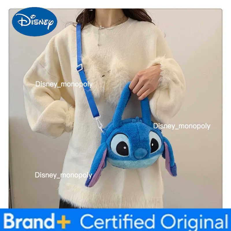 Disney New Lilo Stitch Plush Toys Kawaii Plush Messenger Bag Girl Handbag Anime Stuffed Toys Children Cartoon Plushie Soft Bag H251225