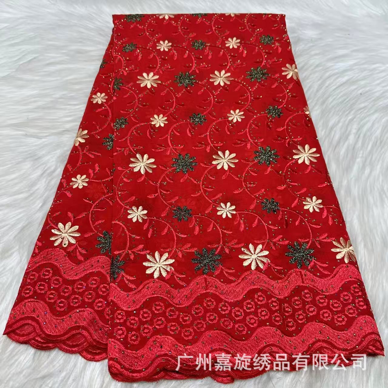 Latest Swiss Voile Lace In Switzerland Embroidered Cotton African Lace Fabric High Quality For Women Wedding Party QF0927 240618