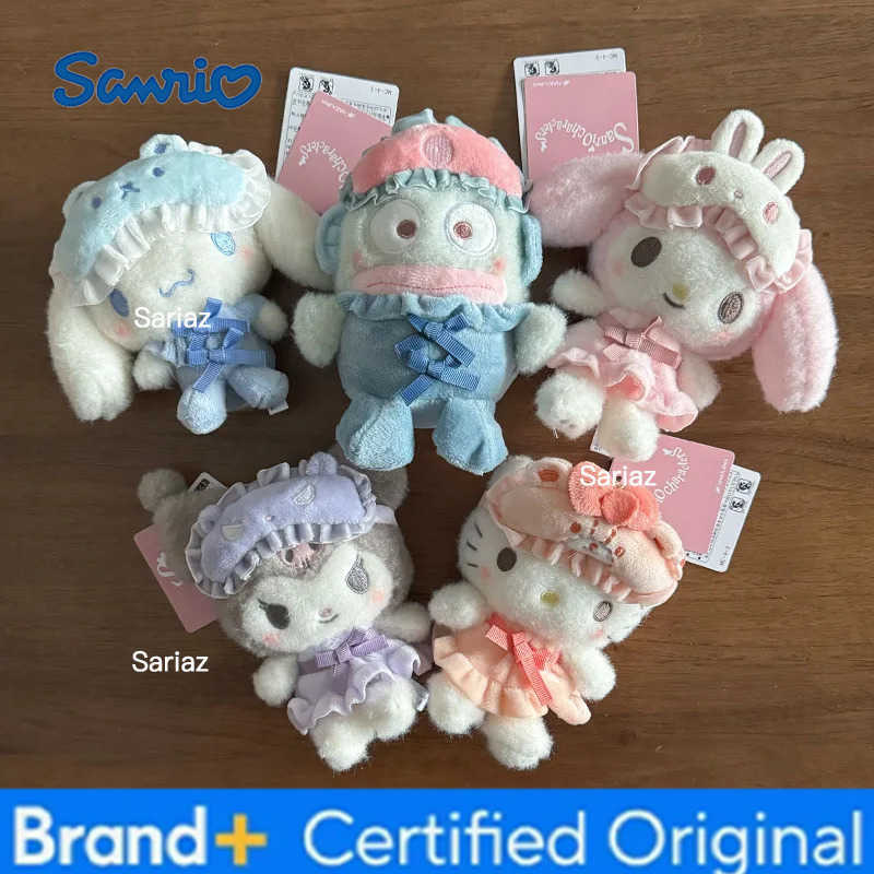 Sanrio Kawaii Hello Kitty Plush Doll Kuromi Cinnamoroll Bag Pendant Anime Hangyodon Popular Cartoon Doll Car Keychain Gifts H251225