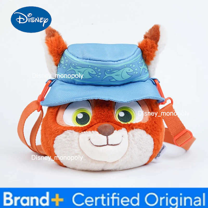 Disney Zootopia Judy Nick Hooded Plush Crossbody Bag Cute Soft Shoulder Bag Travel Shopping Birthday Holiday Gift for Girls H251225