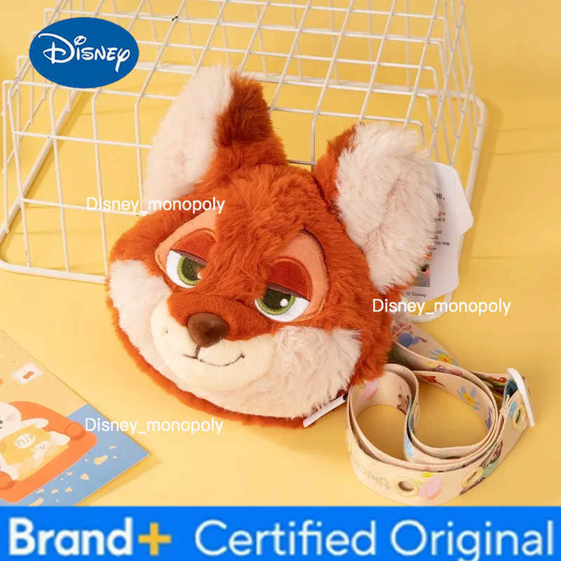 Disney The latest crossbody bag from Zootopia in 2025 a Judy Nick head-shaped doll single-shoulder bag as a birthday gift H251225