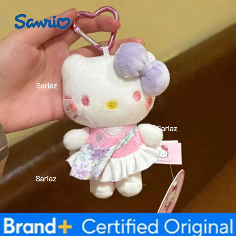 Sanrio 12cm Anime Figures Hellokitty Stuffed Dolls Plush Key Chains Backpack PendantGifts H251225