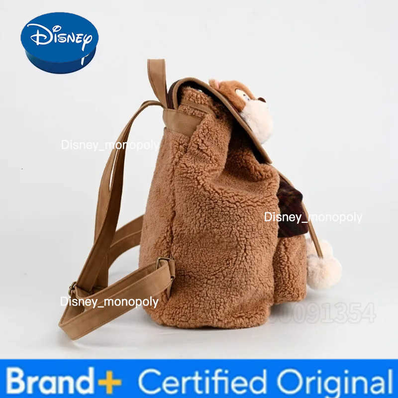 Disney New Original Plush Doll Backpack Luxury Brand Fashion Womens Backpack Cartoon Cute Backpack Large Capacity High Quality H251225