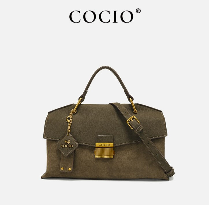 COCIO Hot selling new style women fashionable handbag high-quality Frosted shoulder crossbody bag green dark red free shipping