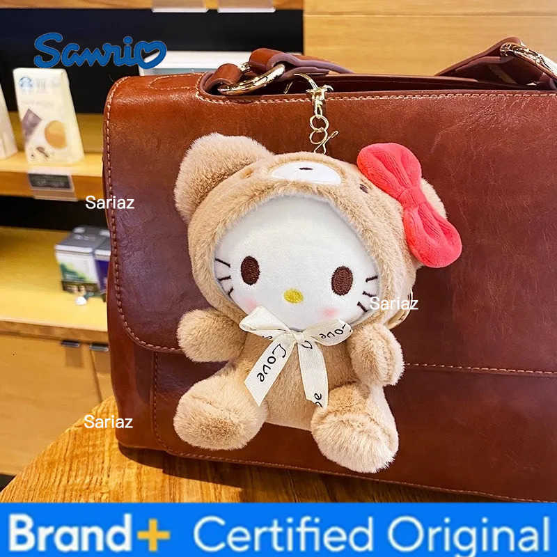 Sanrio Plush Keychain Toy Doll Kawaii Hello Kitty Melody Cinnamoroll Cartoon Backpack Pendant Decoration Birthday Gift For Girl H251225