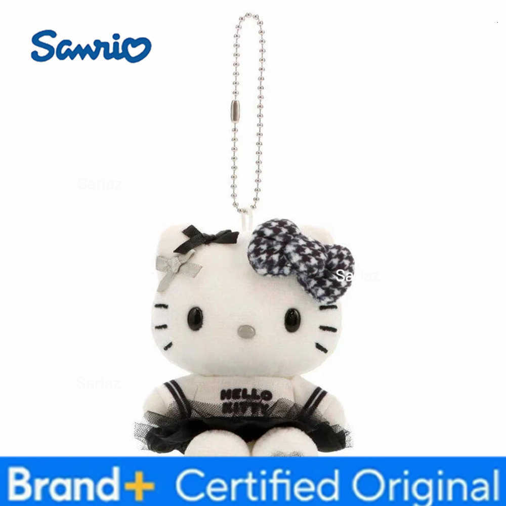 Sanrio Black and White Kitty Kuromi Cinnamoroll 10CM Pendant Keychain Plush Doll Toy H251225