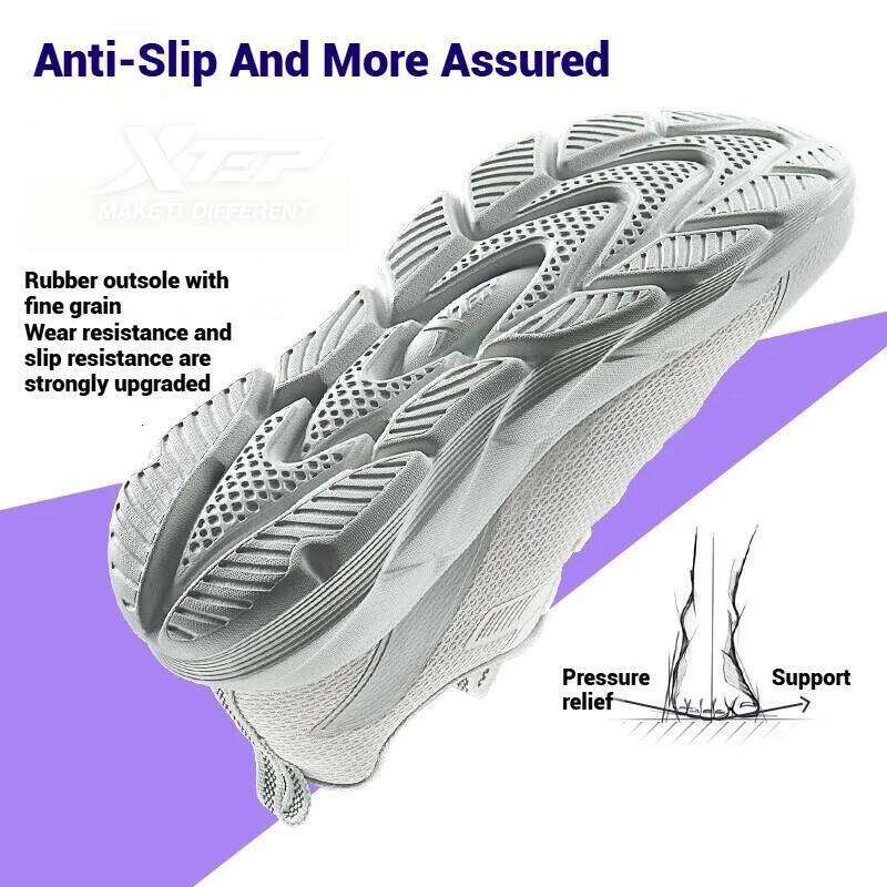 Xtep Light Joy 2 Women's Running Shoes 2025 Spring Shock-absorbing Non-slip Wear-resistant Lightweight Sport shoe 875118110015 X251225