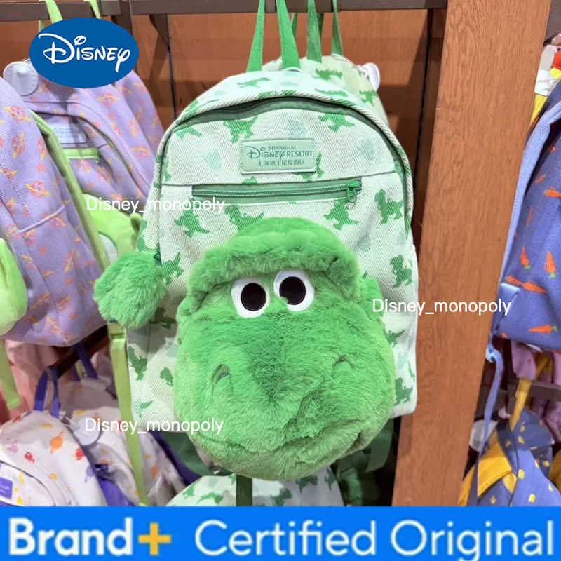 Disney Toy Story Rex Backpack Large Capacity Schoolbag Peripheral Products Cartoon Anime Plush Doll Cutetravel Bag Festival Gift H251225