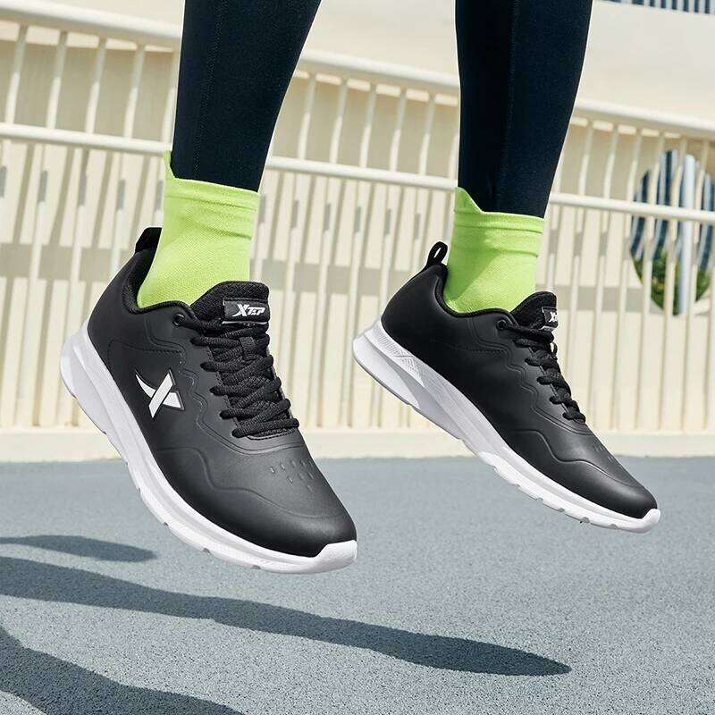 Xtep Running For Men 2024 Winter Leather Waterproof Sports Shoes Cushioning Wear-Resistant Jogging Sneakers 876419110051 X251225