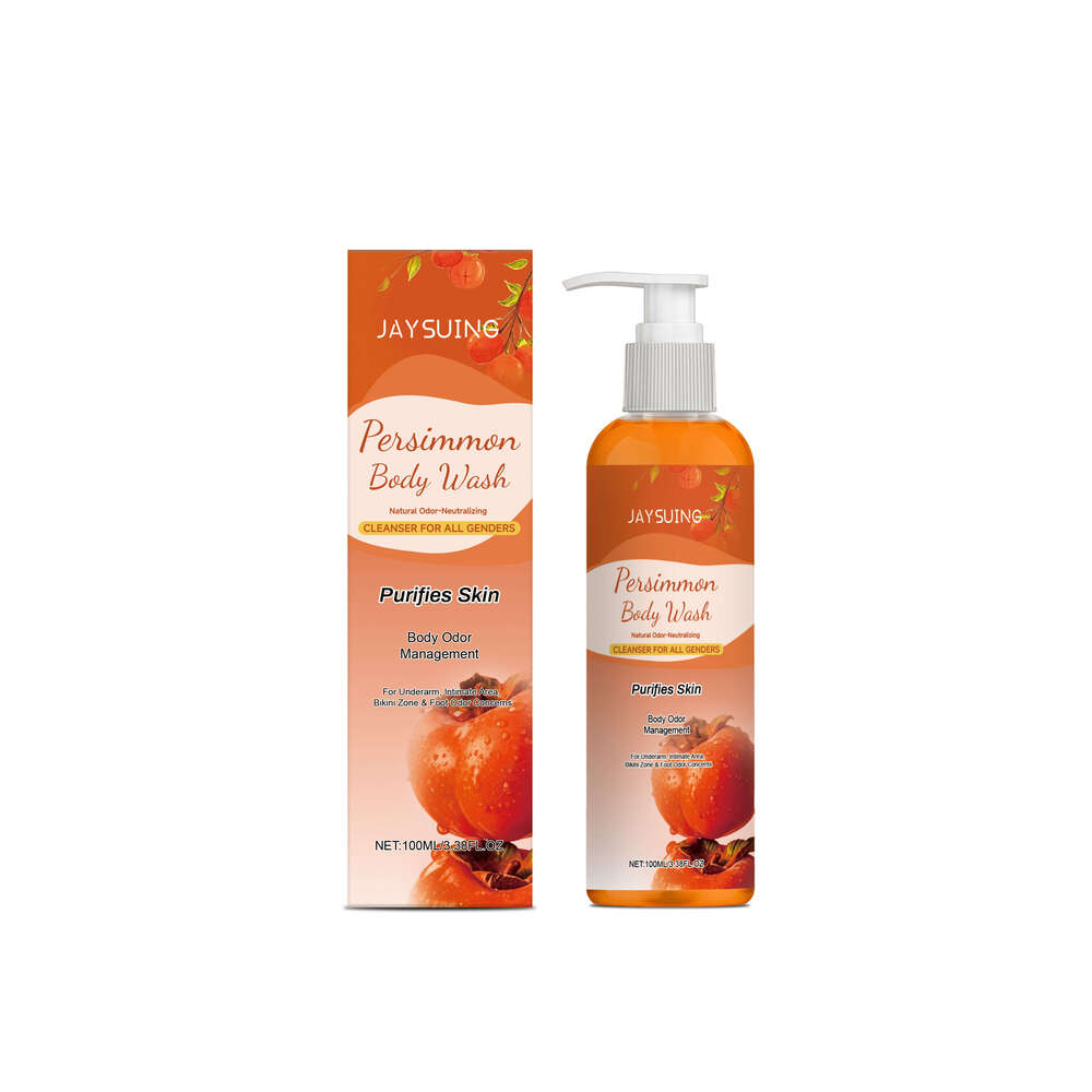 JAYSUING Persimmon Fragrance Shower Gel Cleanses Body Dirt and Oil Refreshing Skin Feel Smooth Texture
