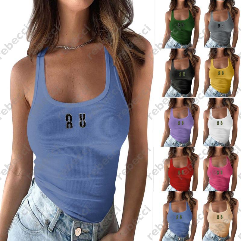 Sexy ladies tank top Short T-shirt womens base casual solid color U-neck sleeveless tops vest spring 16 colors camisole summer tshirts S-5XL CSD2512251-8