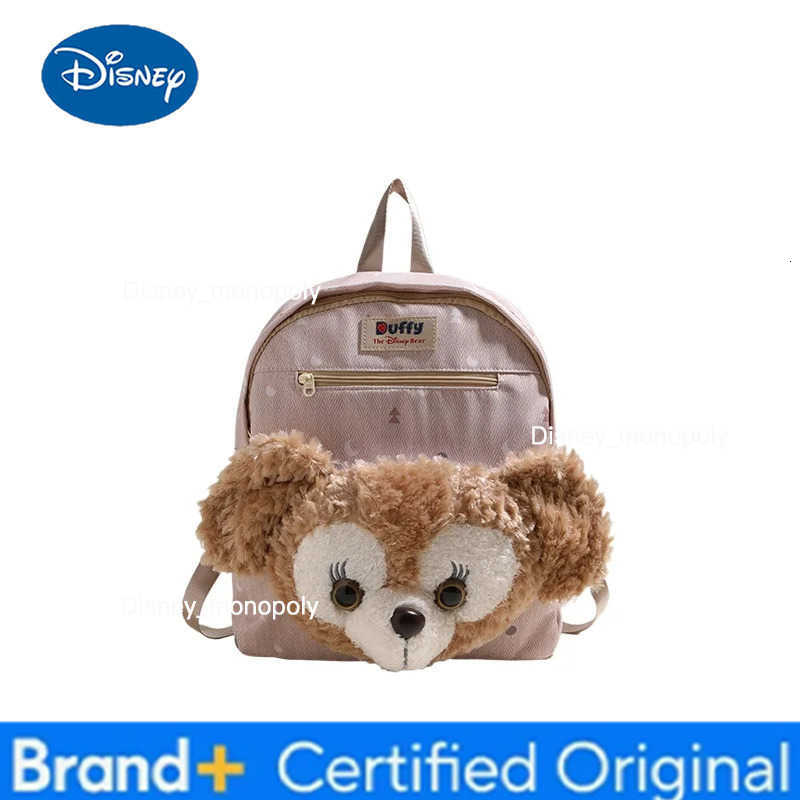 Disney 2025 New Cute Cartoon Duffy Bear Doll Large Capacity Backpack Student Commuting Versatile Backpack Girl Birthday Gift H251225