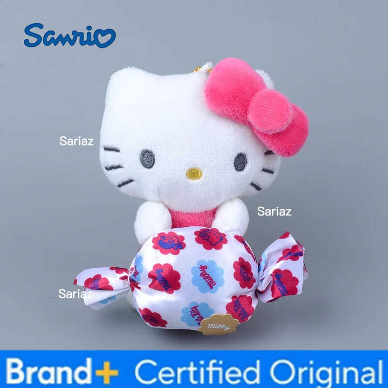 Sanrio joint name Lollipop Kuromi Melody Cinnamoroll Hellokitty Purin Plush Pendant Kawaii Cartoon Stuffed Bag Backpack Keychain H251225