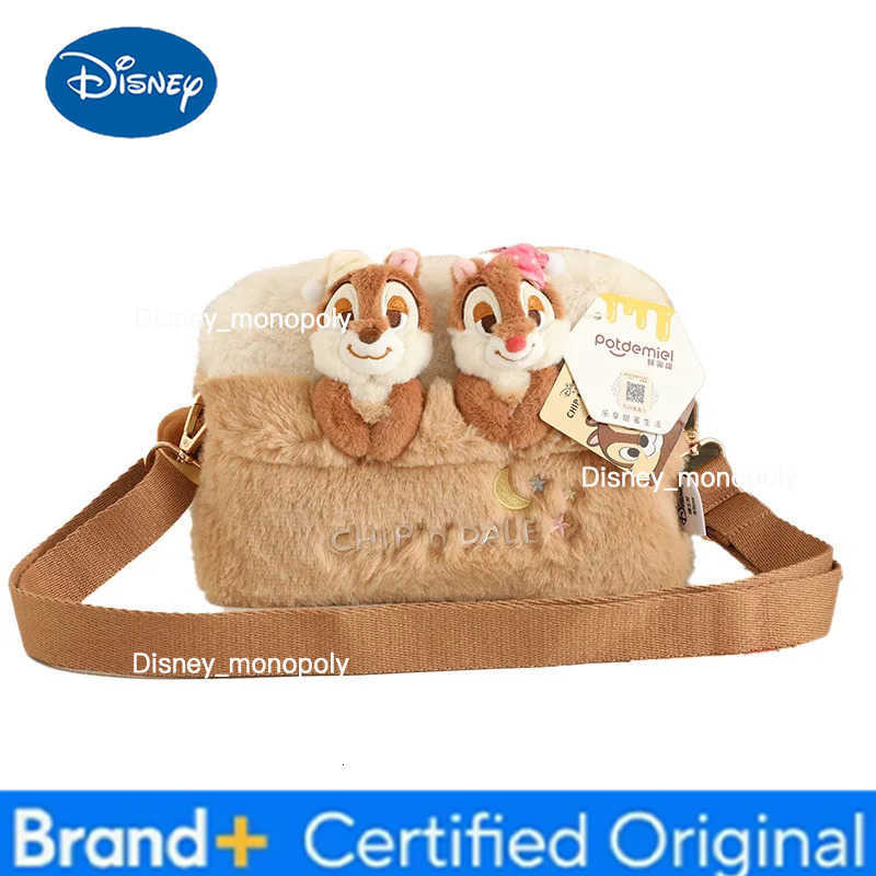 Disney Plush Crossbody Bag Cartoon Chip Dale Large Capacity Student Casual Handbag Girls Holiday Gifts Commuting H251225